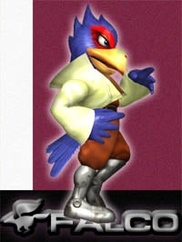 Tekwizwa's tweet image. Falco, notorius for having the same design for over 20 years, unlike mario