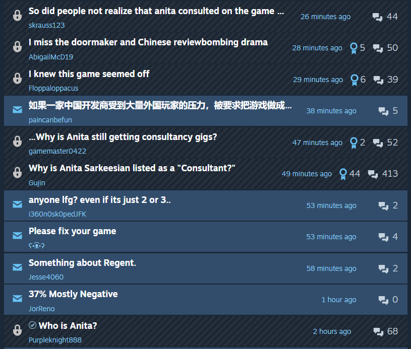 HoshiKaito96's tweet photo. @Pirat_Nation It's either @Steam  or @MegaCrit  locked all discussion about this to prevent players backlashed due to her role and the controversial behind that. "To learn who rules over you, simply find out who you are not allowed to criticize". https://t.co/vpzwad6HCb