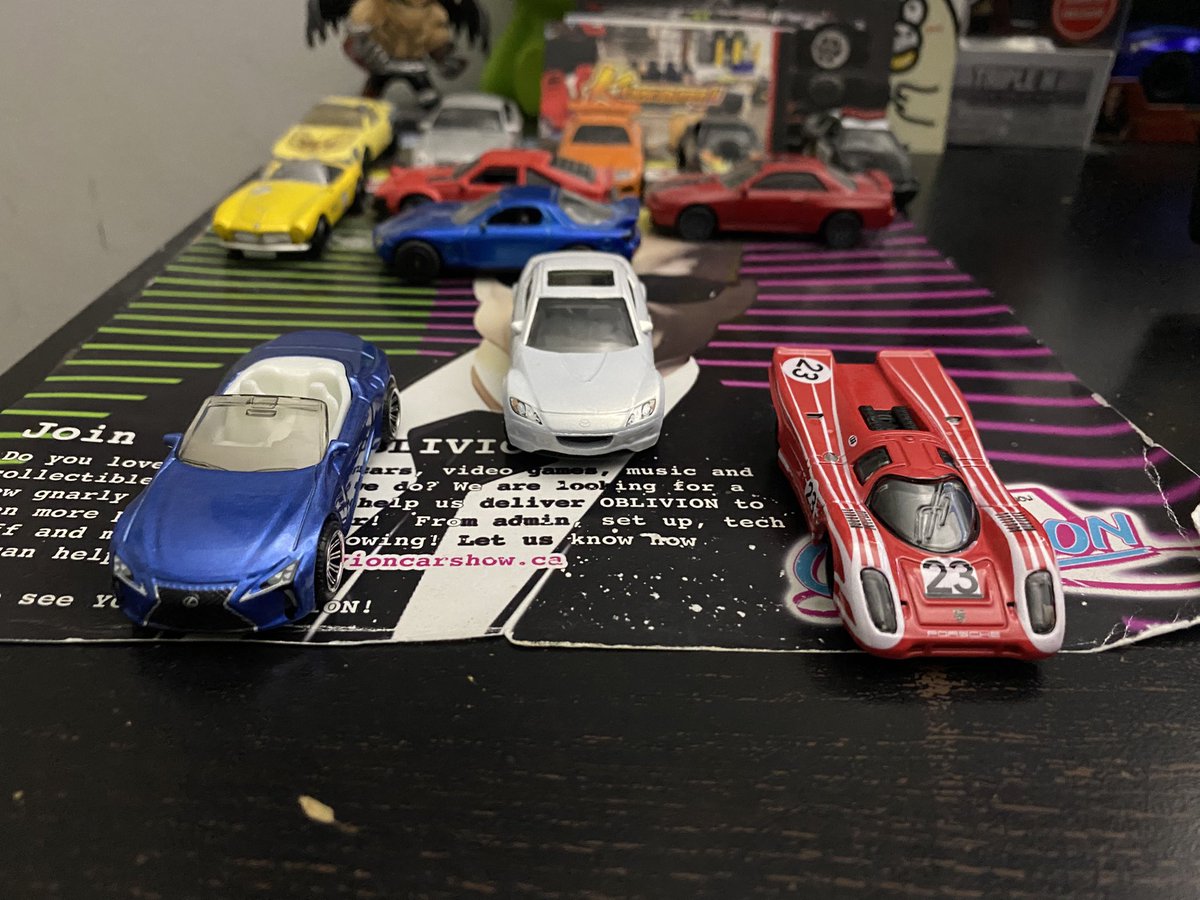 SamuraiWesley's tweet photo. Here are my Matchbox and Hot Wheels Circuit Legends, 21 Lexus LC500, 04 Mazda RX-8 (SE3P) and Porsche 917KH

#matchboxcars #hotwheelspremium #coupecars #sportscars #superracecars https://t.co/L5m7QajIEL