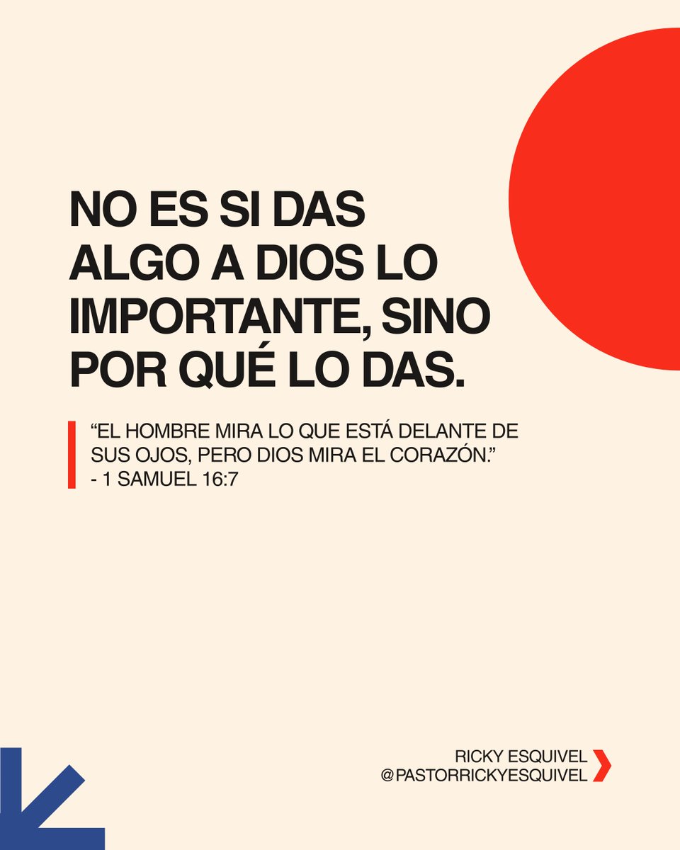pastoricky's tweet photo. ¿Cuál es el motivo detrás de lo que das? https://t.co/8Q9p8XLvTB