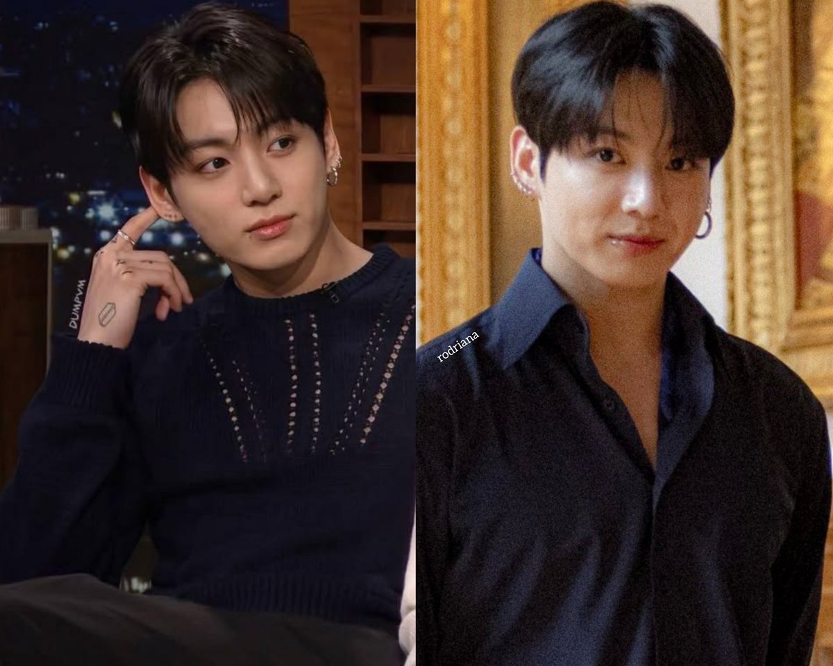 and the saga continues of jungkook looking FINE SHYT in navy blue 😭