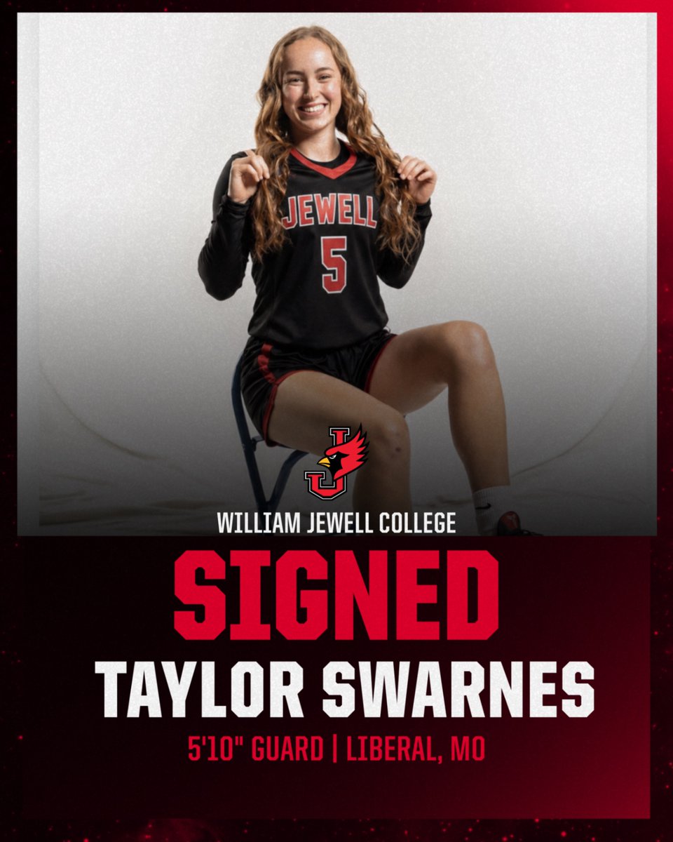 Jewell_WBB's tweet photo. 🔥SIGNED🔥
Welcome Taylor Swarnes to the family!
Taylor is a sharpshooter who brings toughness, versatility, and a high-level feel for the game to The Hill. Even better, her energy, work ethic, and team-first mentality make her a perfect fit! #JewellWBB https://t.co/xffPlm3vX0