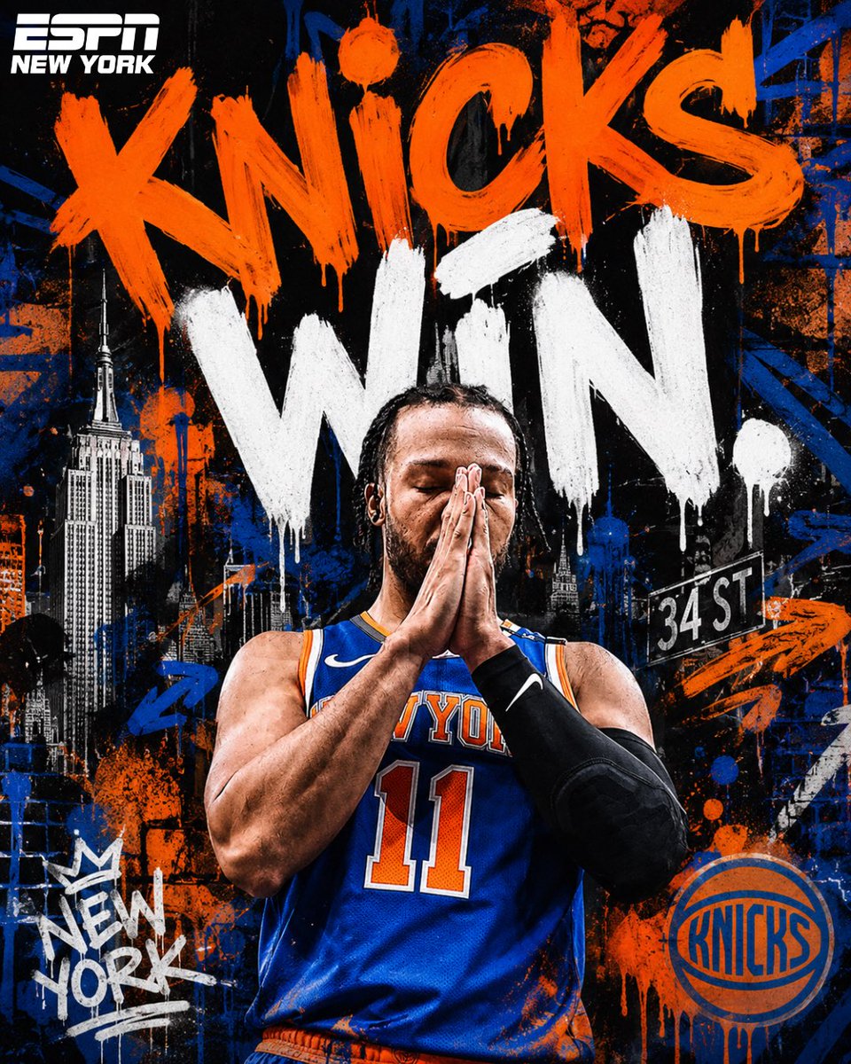 The New York Knicks protect home court twice. Series control: acquired. 🔥
