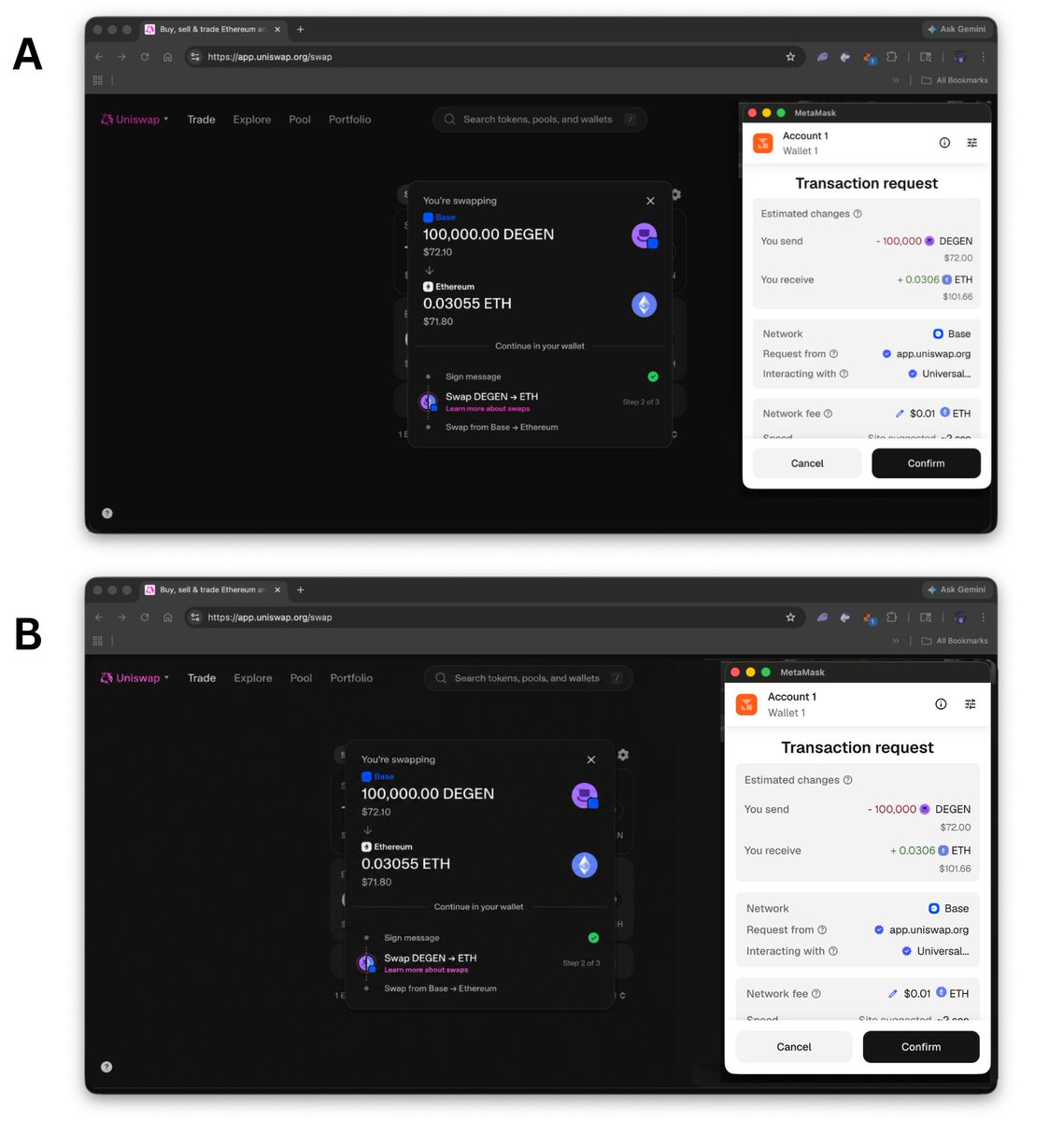 Visual Inconsistent The AI-generated replica was B. Some of the subtle tells: - typography ...