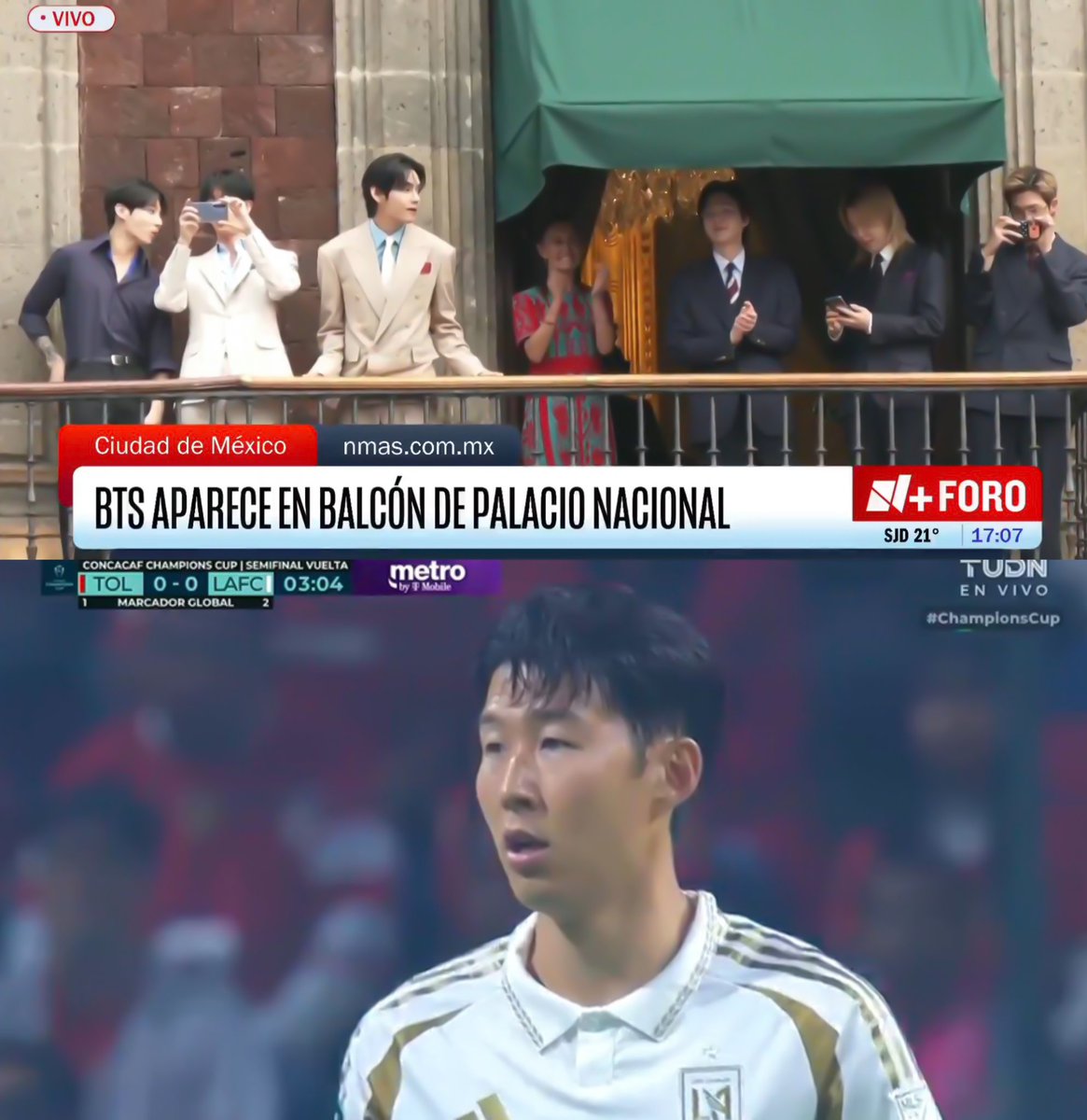 Primero BTS en el Palacio Nacional y ahora Son Heung-min en el Nemesio Díez. 

México está en su prime.🚬