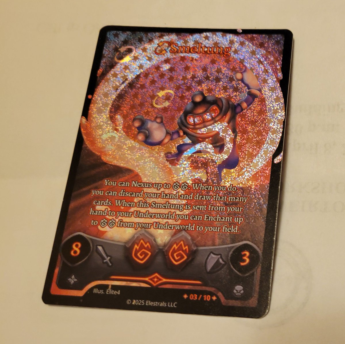 craigeh's tweet photo. Glad I picked up some packs during the recent Shattered Stars BOGO event. My first X/10. #ElestralsTCG @Elestrals @aDrive_tK https://t.co/mggO43mEen