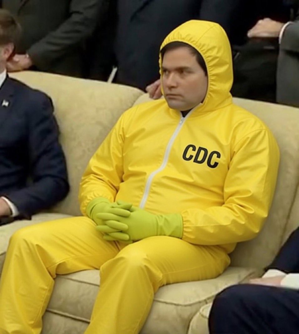 Marco Rubio finding out he’s about to be in charge of the CDC