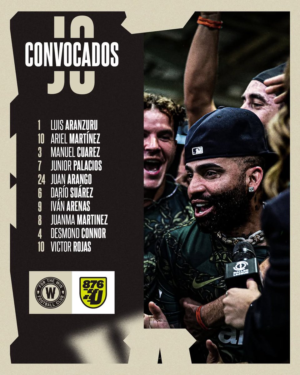 ForTheWinBC's tweet photo. 🚨 CONVOCADOS 🚨

🆚 876 United ⚔️
📅 7 de mayo

Estos son los elegidos para salir a representar
a For The Win FC.

Vamos con todo. 🔥

#FTWFC #BallerLeague https://t.co/YjmORTUN3V