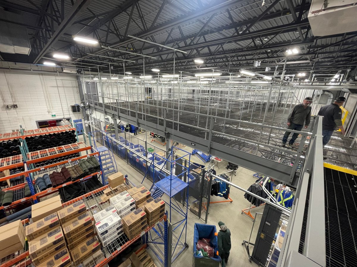 swmwdesign's tweet photo. Another successful project completion for UniFirst 👏

Our team built a new mezzanine at their Edmonton facility to expand storage and create dedicated workspaces below.

Next up: renovations at their Calgary location. https://t.co/ASkajq7irI
