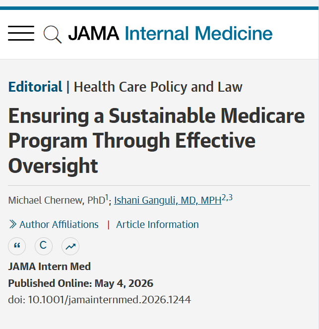 JAMAInternalMed's tweet photo. 💬 Editorial: Most federal actions against #MedicareAdvantage plans involved low fines, with rare suspensions or terminations, emphasizing the need for improved oversight and a deeper understanding of plan quality and patient impact. https://t.co/xF3j9goZUx https://t.co/NQ3l7IUwTV