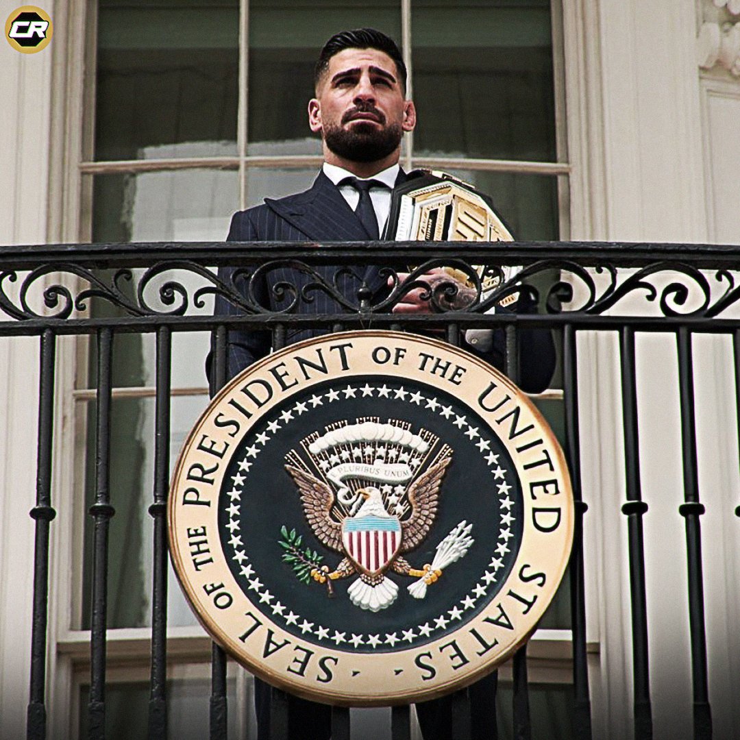 This photo of Ilia Topuria on the White House balcony goes so hard 🔥
