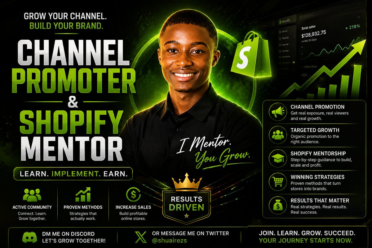 shuairezs's tweet photo. Grow your channel with organic promotion, active viewers, and real engagement. 🚀
Helping streamers &amp; Shopify store owners build, scale, and succeed.
DM: @shuairezs

#KickPromotion #ShopifyMentor #ChannelGrowth #KickStreamer #OrganicGrowth https://t.co/JMpMOa4dvb