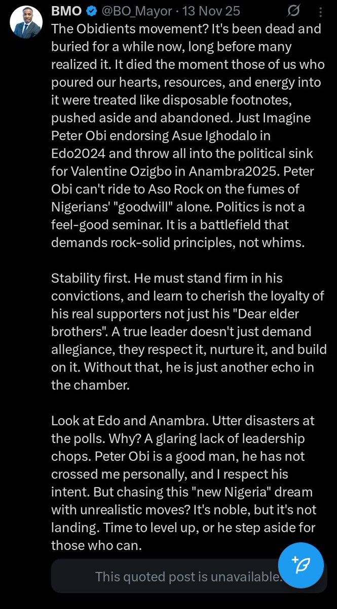 Good governance is a Human right(Valkyrie4OBI) tweet media