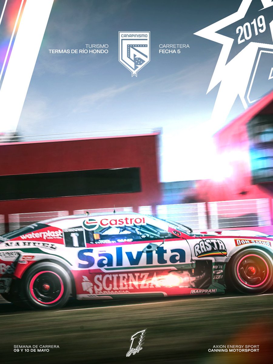 Seeeeeemana de #TC en Termas y <a href="/AgustinCanapino/">Agustín Canapino 🇦🇷</a> va con el objetivo de afianzarse dentro de la Copa de Oro 🏆

#TCenTermas - <a href="/equipocanning/">Canning Motorsports</a>