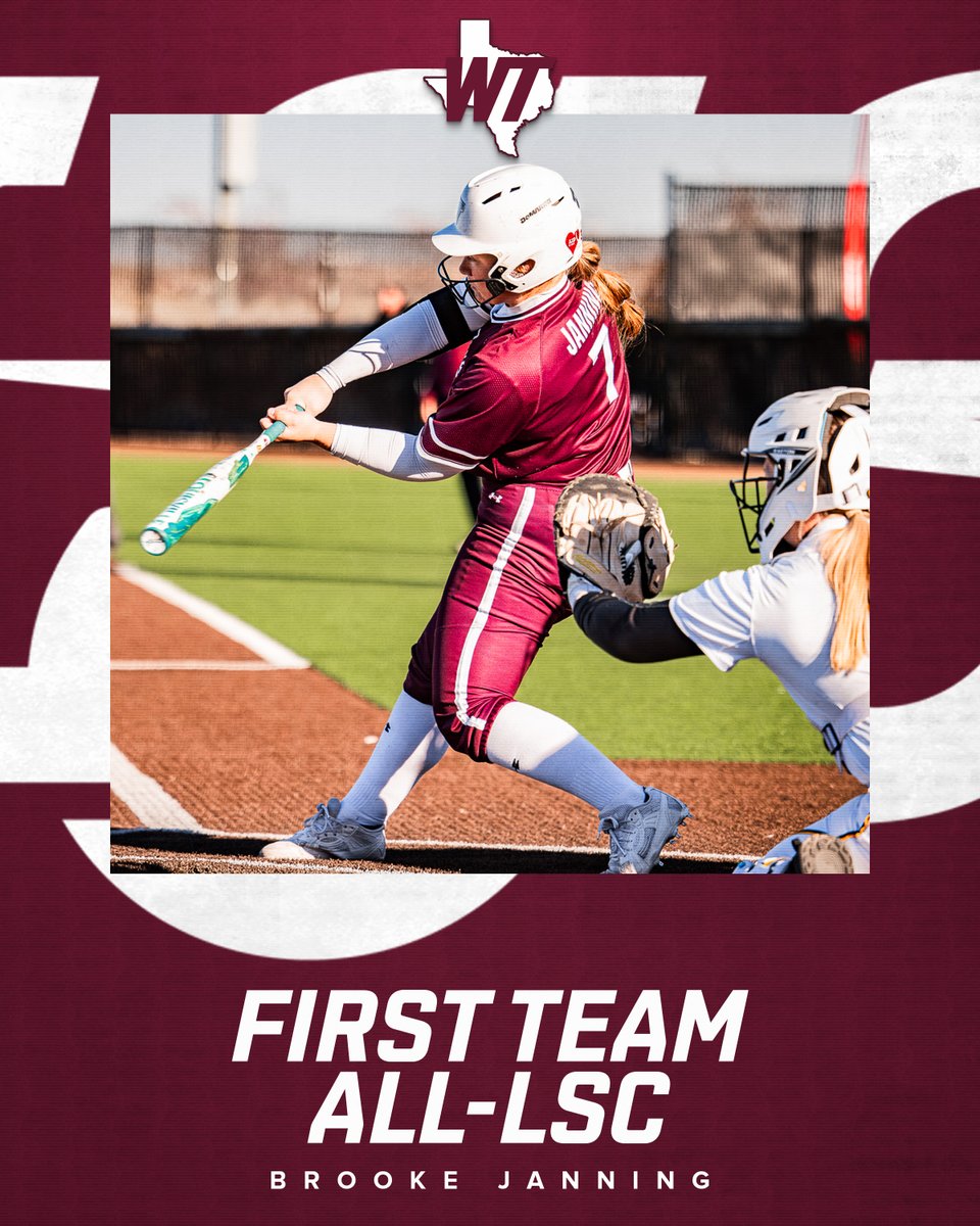 WTAMUSoftball's tweet photo. First Team All-LSC Accolades for Brooke Janning

#BuffNation | #WESTisBEST https://t.co/PgZdAGfyx7