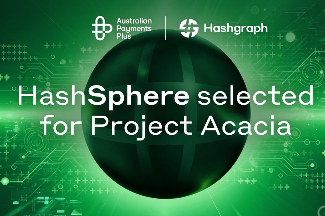 graphdag's tweet photo. 🇦🇺 RBA’s Project Acacia deploys Hedera HashSphere (CLPR + 

HashSphere Networks) for privacy! 

HashSpheres boost HBAR activity via seamless txns with 
Hashgraph—no native token needed. #Hedera #HBAR #HashSphere #CLPR #HelloFuture https://t.co/vCjk81eVwu