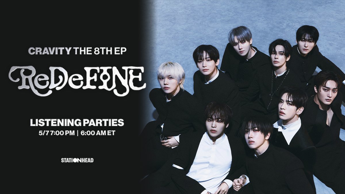CRAVITYstarship's tweet photo. LUVITY💖 CRAVITY가 ‘ReDeFINE’ 리스닝 파티에 여러분을 초대합니다! 함께 즐겨요! 🐍 

LUVITY💖 The ‘ReDeFINE' Listening Party is calling! Are you in? Come hang out with us today 🐍

📅 5/7 7PM KST | 6AM ET

🎧 https://t.co/Bouut2vLzz

#CRAVITY #크래비티
#ReDeFINE
#AWAKE https://t.co/XZm8XzK3ID