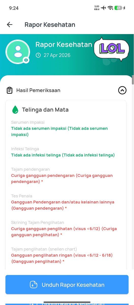 Masdandr's tweet photo. @NakesPuskesmas @KemenkesRI Nih baru keluar hasilnya padahal ga cek samsek https://t.co/TWsEo6XSDF