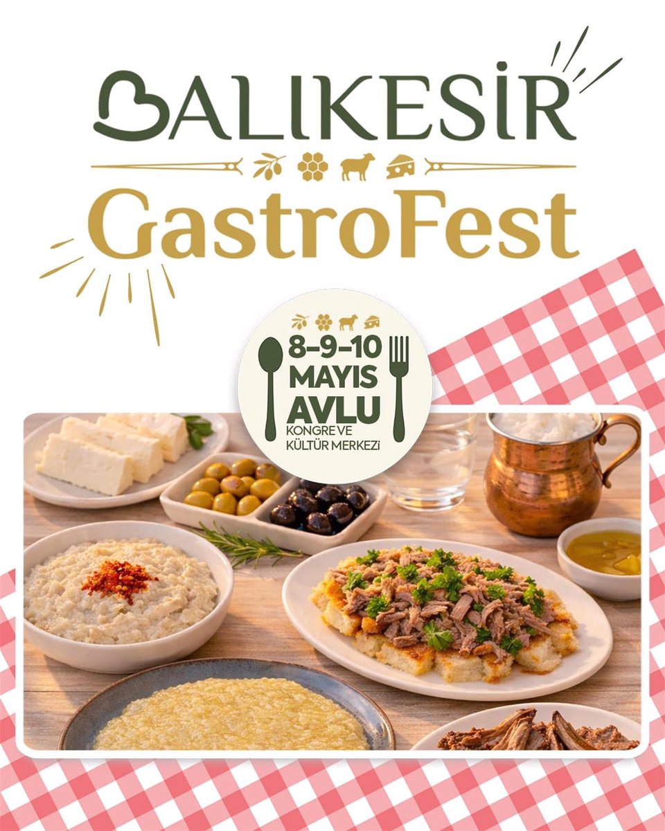 murattozan's tweet photo. Balıkesir Büyükşehir Belediyesi, kentin zengin gastronomisini gözler önüne sereceği muhteşem bir festivale imza atıyor. 8-9-10 Mayıs’ta gerçekleşecek olan “1. Uluslararası Balıkesir Gastronomi Festivali”nde; tematik lezzet sokakları, özel şov ve atölyeler yer alacak. https://t.co/akjyGZInW5