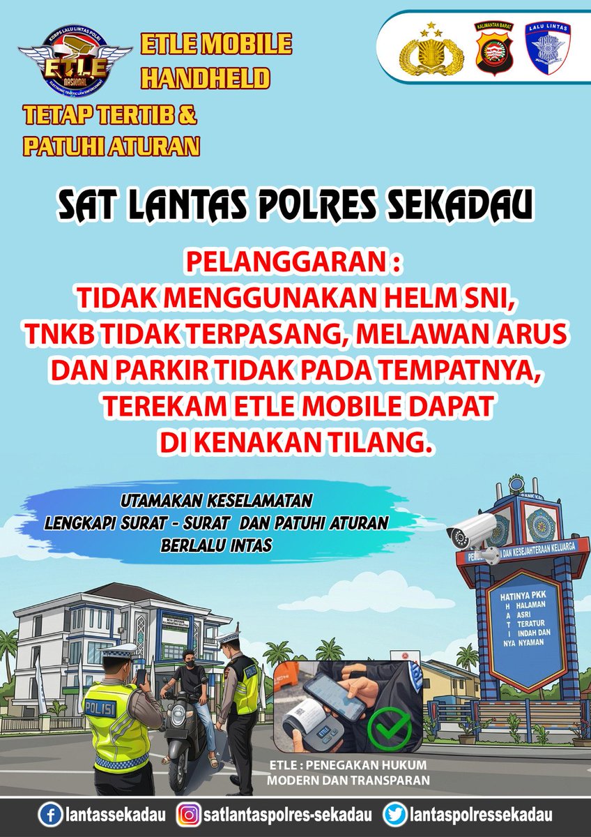 SatLantasResskd's tweet photo. "Polantas Sekadau Menyapa"

#polriuntukmasyarakat
#PolresSekadau 
#polantashadiruntuknegeri
@ditlantaspoldakalbar
@dirlantaspoldakalbar
@korlantaspolri.ntmc
@kakorlantas_polri,, https://t.co/glVY5UEe3U