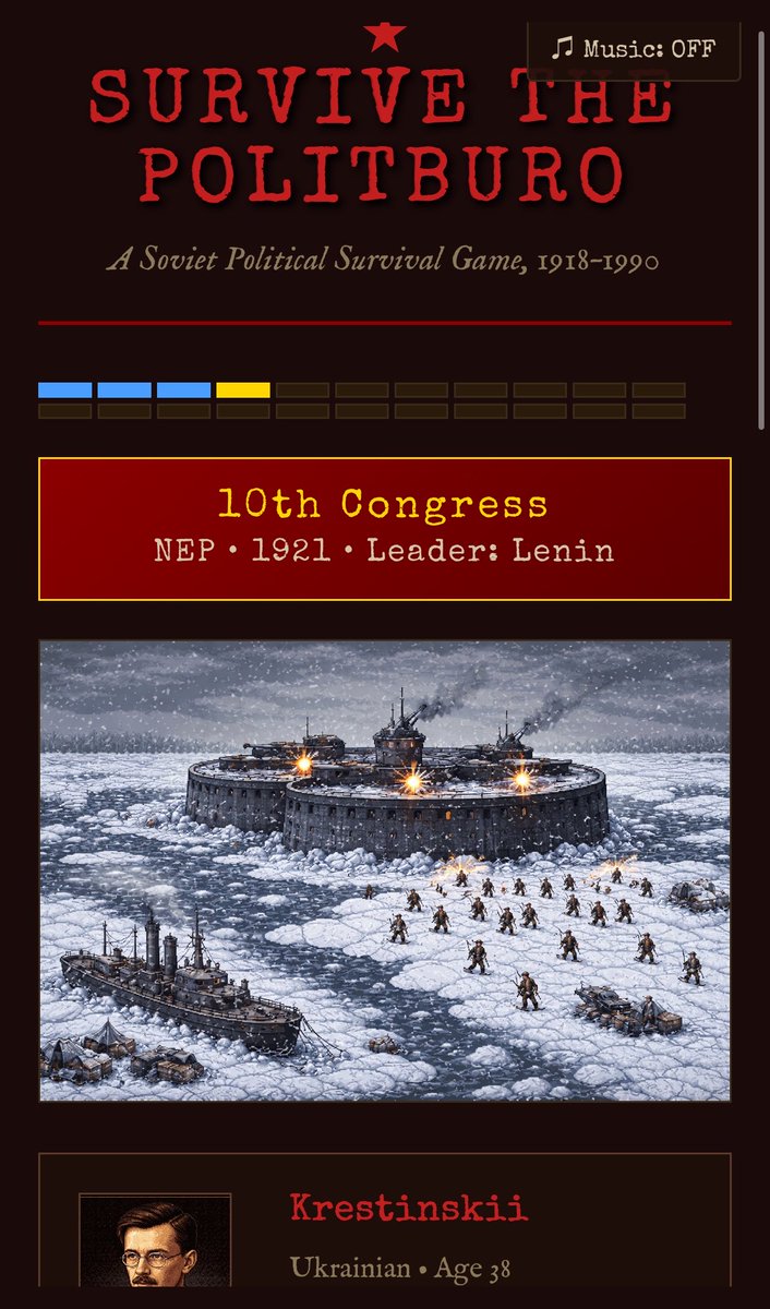 rSanti97's tweet photo. Not now babe I’m surviving 22 consecutive Party Congresses in @timhwang’s Politburo Simulator https://t.co/M6NrW5NWxJ https://t.co/zSVzj2tVFC