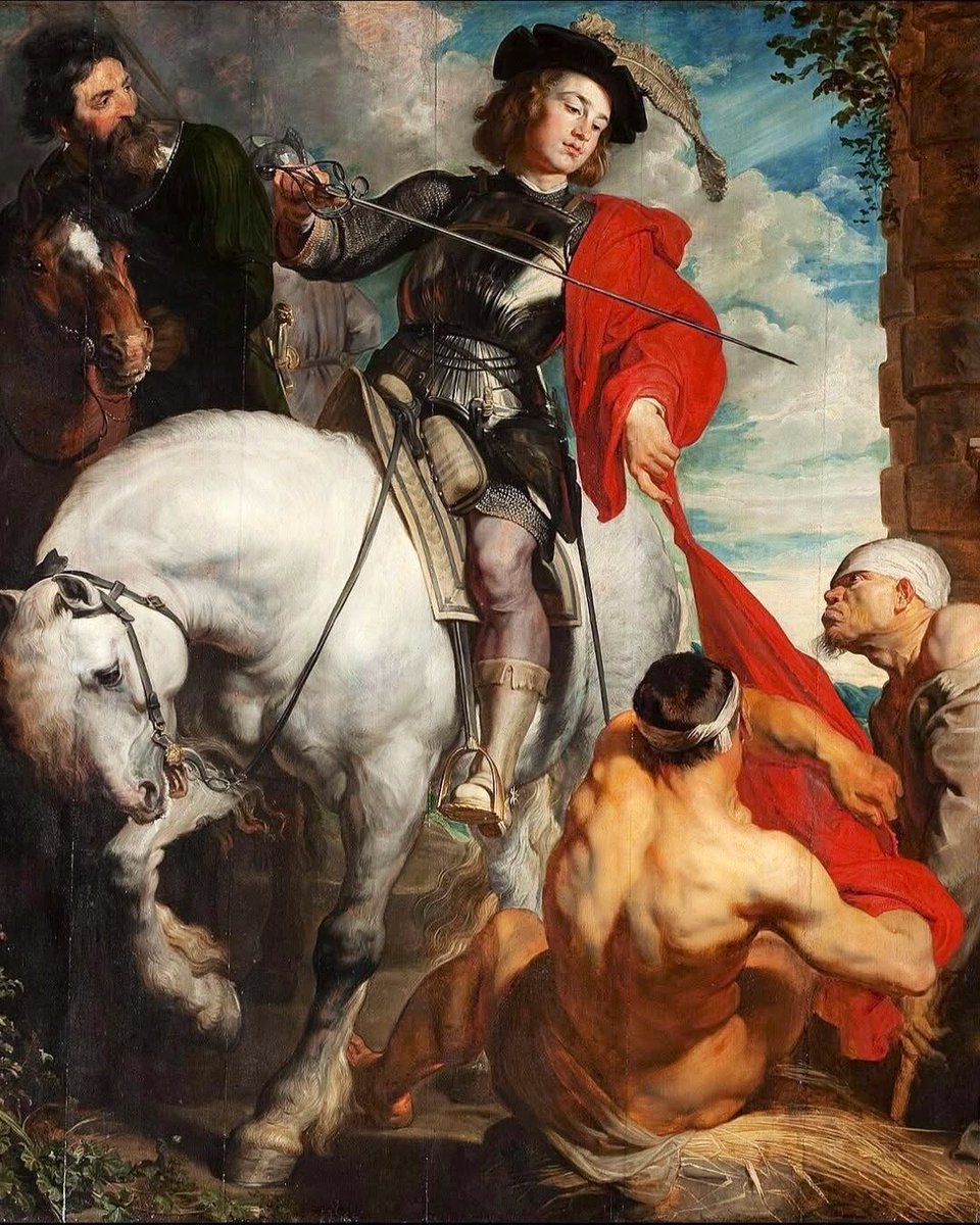 dela_urrutia's tweet photo. ✏️👩‍🎨🎨👨‍🎨🌹🖌️ San Martín dividiendo su manto, obra del maestro flamenco Anthony van Dyck, 1618, retablo en la iglesia de Sint-Martinuskerk en Zaventem, Bélgica.✏️👩‍🎨🎨👨‍🎨🌹🖌️ https://t.co/wqWpluBZlX