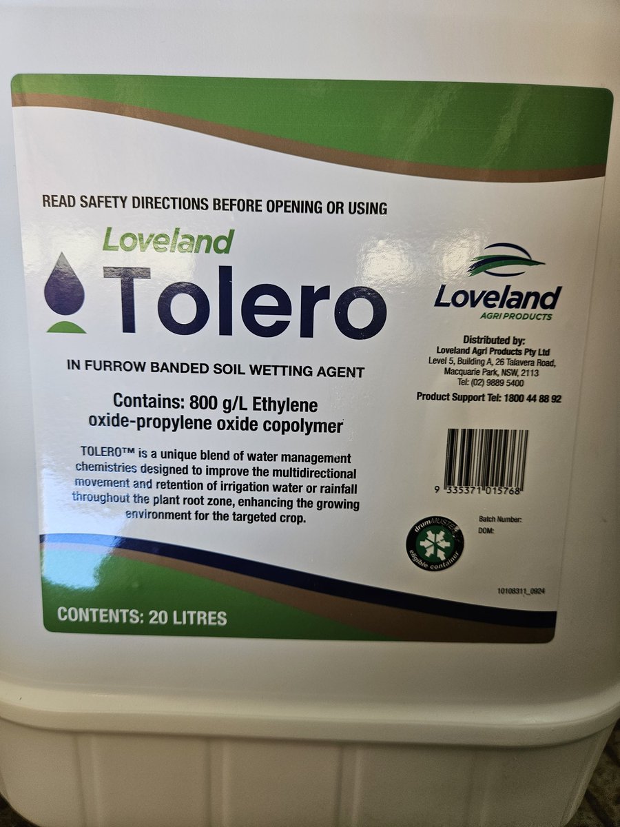 MerinoSi's tweet photo. I love a good paddock scale trial.
@4Farmers_ Aquifier 
@PrimeAgWL Tolero
@HiTechAg HTA soil wetter

All products at 3L/ha w/ 70/ha total volume water and Cu, Zn, Mn sulphates.

Each product every third run. Over two 30ha paddocks. Bannister oats.

About 10 different soil types. https://t.co/YBj63ONiTo