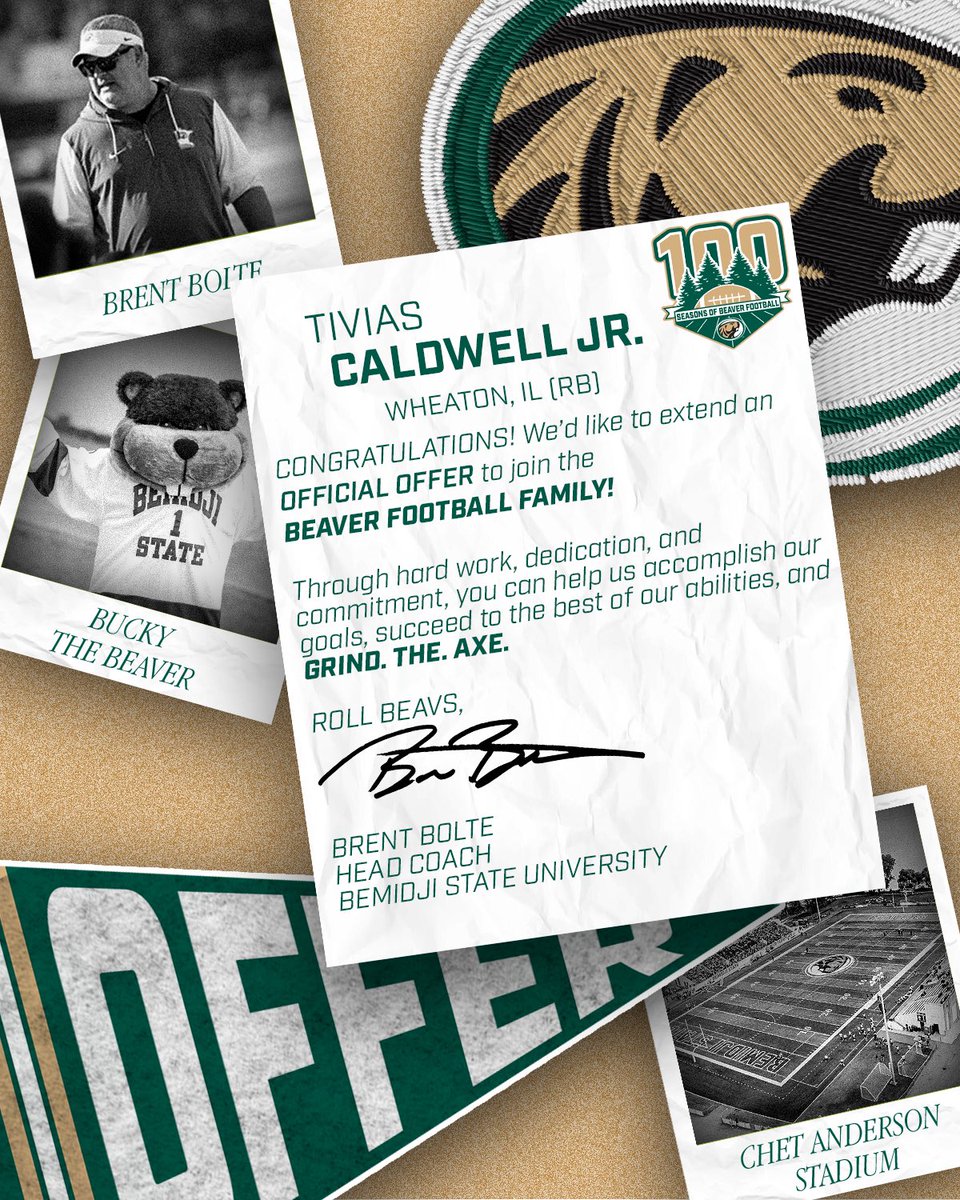 TiviasCaldwell's tweet photo. After a great camp showcase and conversation with @CoachKMivo I am blessed to receive an offer from @BSUBeaversFB!!
 @CoachGriff_IFF @SFHSFBWheaton @CoachMac44 @CoachBigPete @EDGYTIM @AllenTrieu @Bryan_Ault @5StarScouting @Diggsy13 @PrepRedzoneIL @offsznbrand https://t.co/C2FsxHh86r