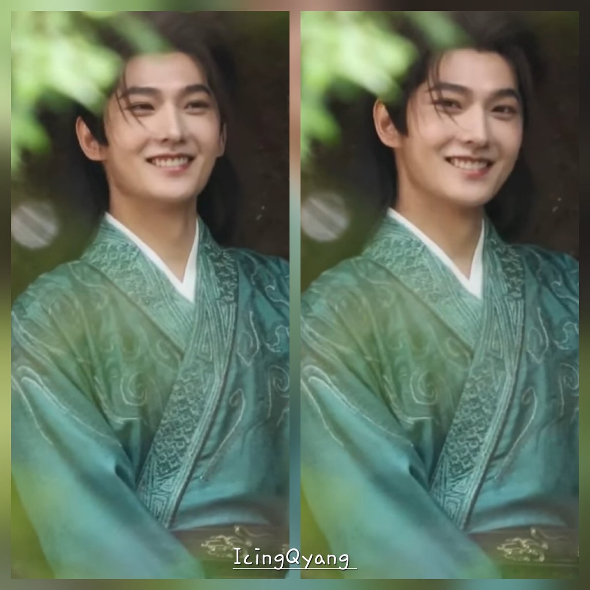 icingquinyang2's tweet photo. #cutie #sweetie #alluringsmile and an #eyecatching #JadeGreen robe brings about a #swoonworthy #YangYang杨洋 https://t.co/eKjdfouxTN