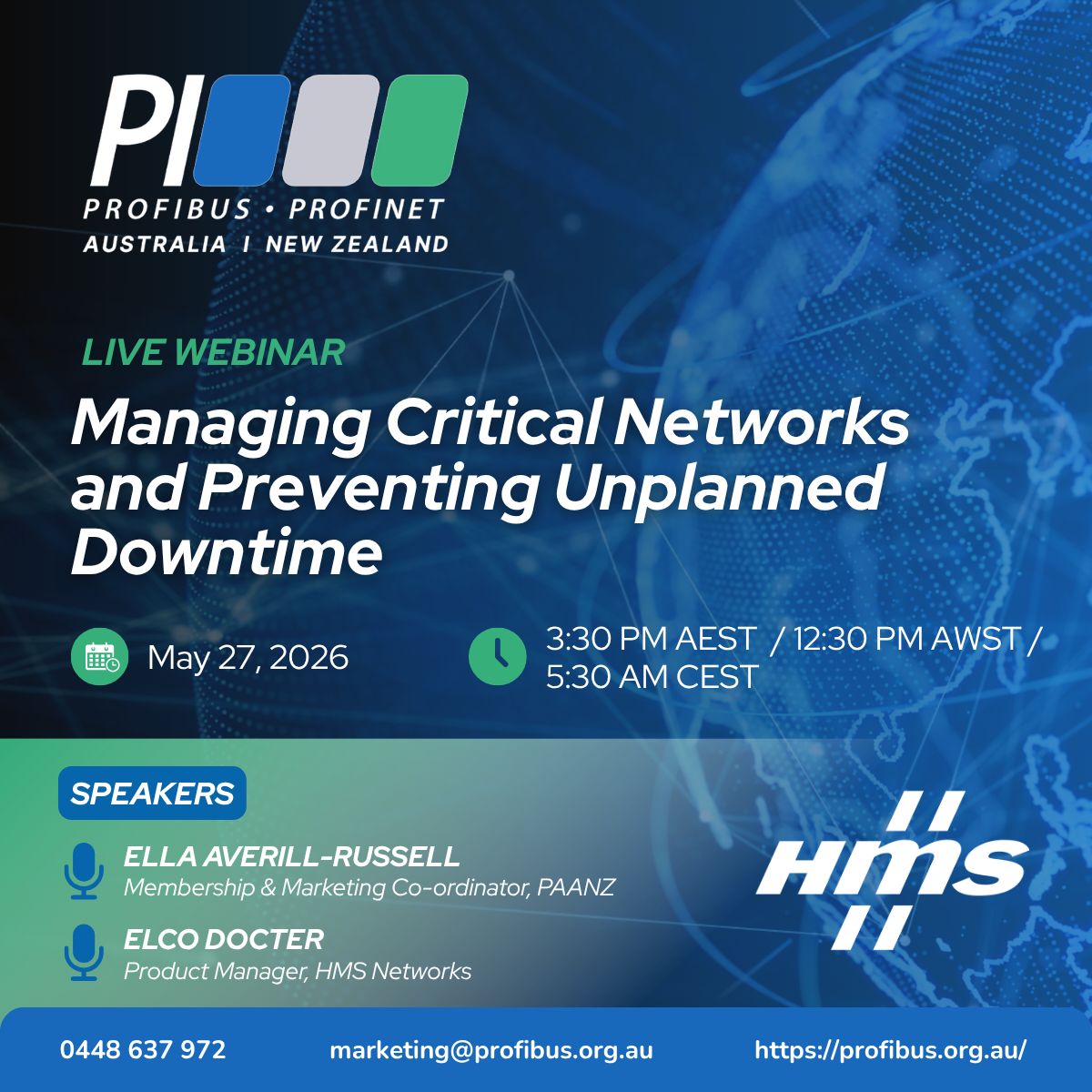 ProfibusN's tweet photo. Stop unplanned downtime in its tracks!

Join Elco Docter (HMSNetworks) &amp; Ella Averill-Russell (PAANZ) for a 30-min deep dive into permanent network monitoring with ComBricks &amp; Atlas.

📅 Wed, May 27 🕒 3:30 PM AEST
🔗 Register: https://t.co/eJIxSVdJsI

#IndustrialAutomation #IIoT https://t.co/6Z2gLDwpmE