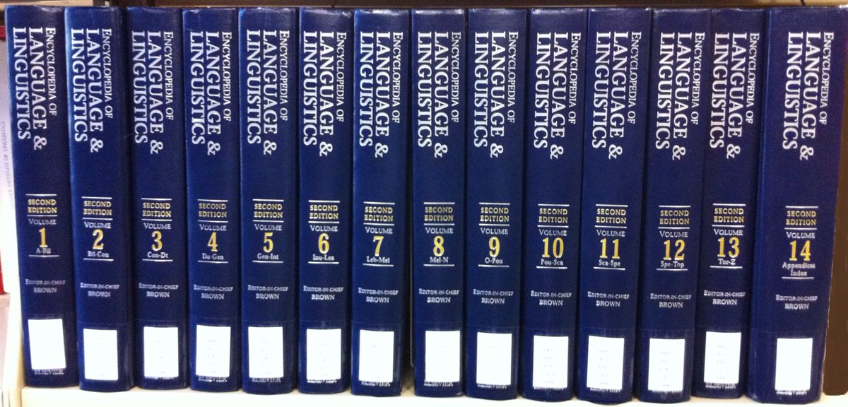 AlHorais's tweet photo. تُعد موسوعة اللغة واللسانيات Encyclopedia of Language and Linguistics من أهم المراجع العالمية في الدراسات اللسانية الحديثة. صدرت طبعتها الثانية سنة 2006 بإشراف Keith Brown عن دار Elsevier، وتضم آلاف المداخل العلمية التي تغطي مختلف فروع اللسانيات: من الصوتيات والنحو والدلالة والتداولية، إلى اللسانيات الحاسوبية والاجتماعية والعرفانية وفلسفة اللغة.

تميزت الموسوعة بمشاركة نخبة كبيرة من الباحثين العالميين (تقع في 14 جزءًا وفي أكثر من 10 آلاف صفحة).