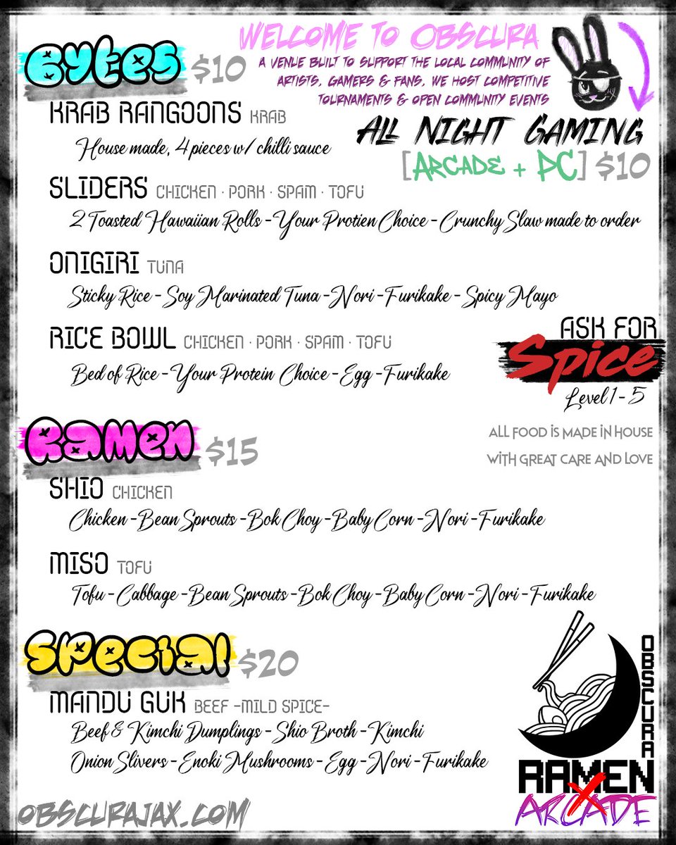 A sneak peak at our upcoming soft launch menu