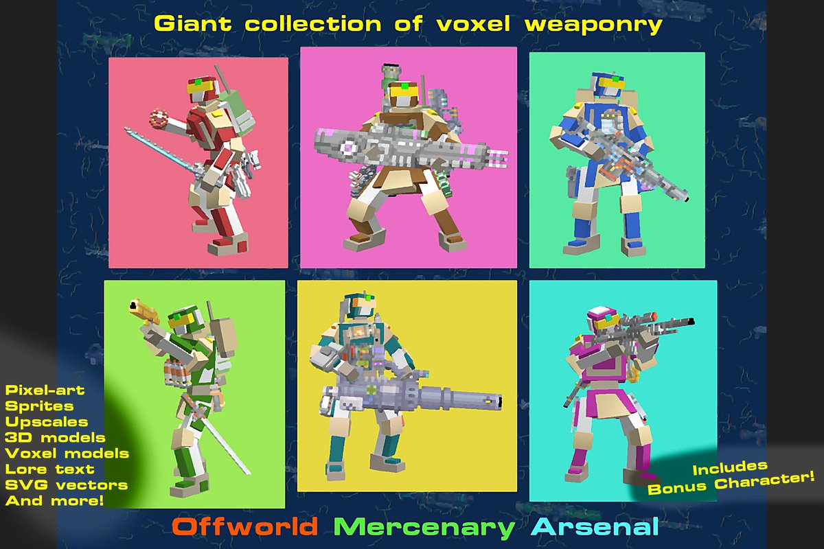 ReactorcoreDev's tweet photo. OMA 3D Models Megapack: Full weapon library in one file

https://t.co/mAdksQJexo

#assets #3D #megapack #weapons #models https://t.co/ToFsL6G9sH