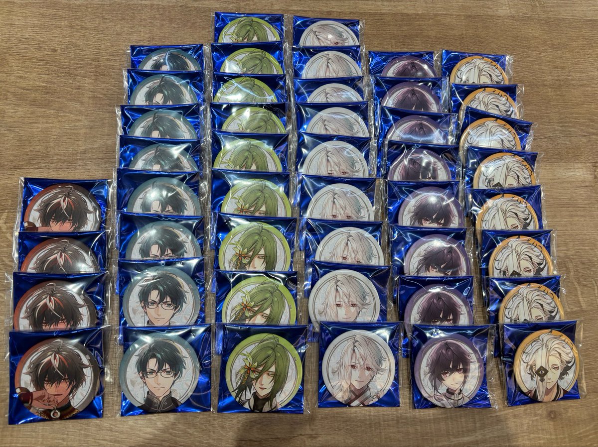 rainy_sounds_'s tweet photo. 【交換/譲渡】オラソワ展/桜便り/オランピアソワレ/サブキャラ缶バッジ

譲→月黄泉8(保留)、ナタナエル9、碧蜘8、★菖愁8、★瑪烙4、薙草9
求→柑南or定価

★譲渡の場合は無印同数お迎えください。
5/9,5/10,5/16有楽町お手渡しまたは郵送交換可能です。譲渡はお手渡しのみ。 https://t.co/pqWN5739pS