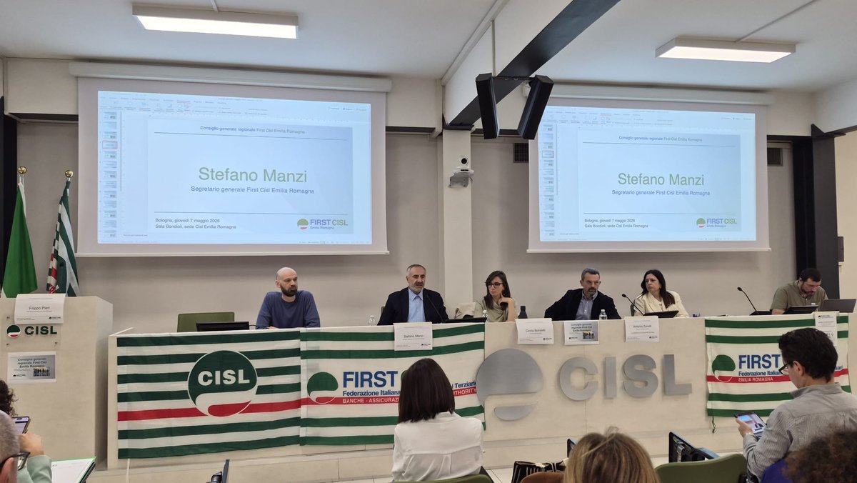 First_Cisl_E_R's tweet photo. Si sono aperti questa mattina, presso la sede Cisl di via Milazzo 16 a Bologna, i lavori del Consiglio generale regionale First Cisl Emilia Romagna.

Un momento fondamentale di confronto e pianificazione per il futuro del nostro settore sul territorio. https://t.co/oGw7rVEQOg
