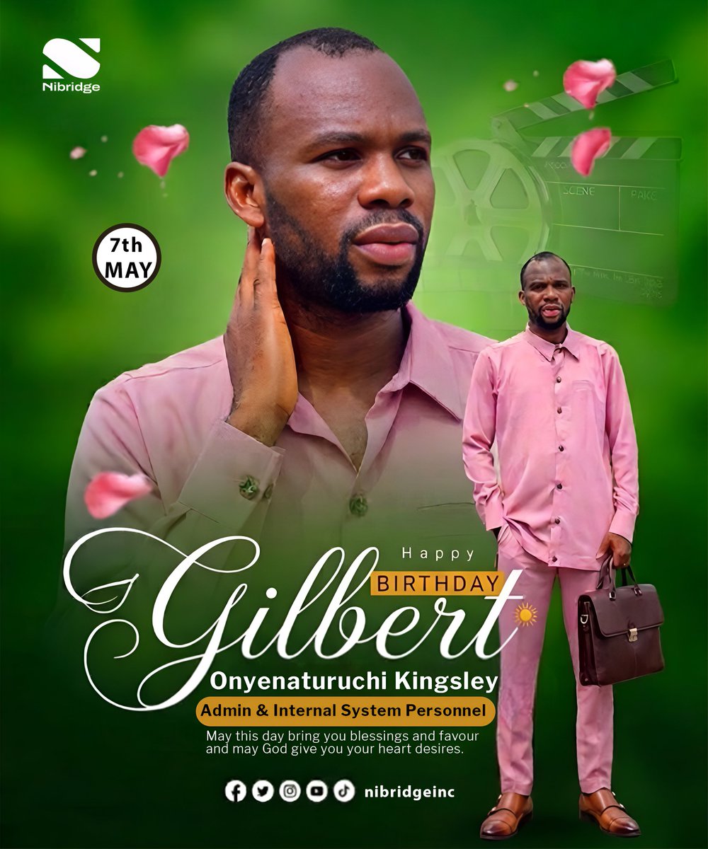 Today, we celebrate a man whose dedication works quietly behind the scenes but impacts everything we do at NIBRIDGE.

May this new year bring you greater achievements, peace and endless reasons to smile.

Happy Birthday  <a href="/Gilbert_kingso/">Gilbert (Revival PK)</a> 
We celebrate you today and always. 🎉🎂✨