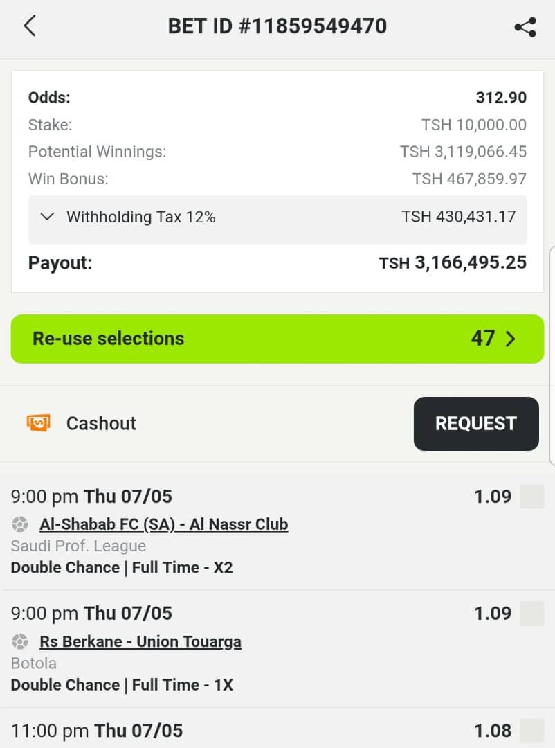 Injinia777's tweet photo. KAMPUNI👉 : BETPAWA📌
TRENI LA WIKI(Mixed Options) ODDS 312⚽️🔥🔥🔥

CODE👉 : I544BZJ

"Edit, Pick Some or Play all"🤲🏿