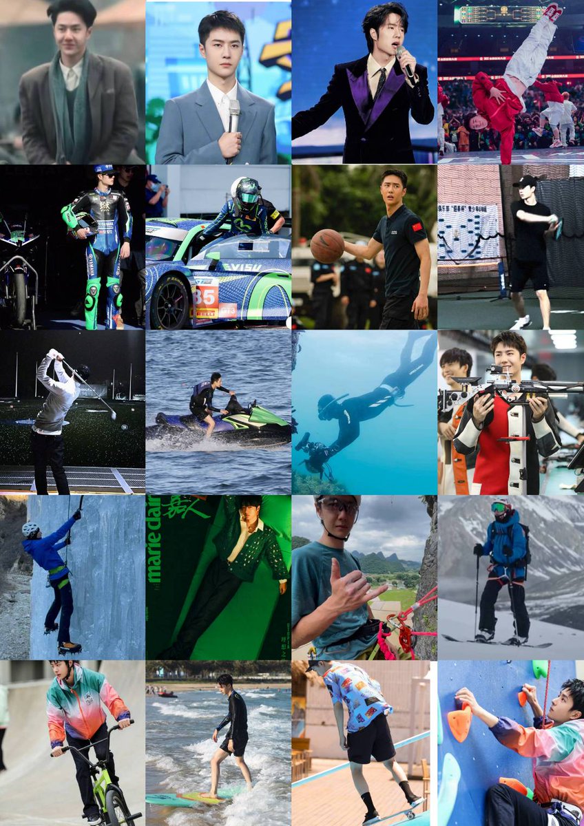 N8597N's tweet photo. “ทุกคนสามารถรู้จัก #หวังอี้ป๋อ ได้จากทุกที่” หลายคนรู้จักเขาจากบทละคร บางคนจากเวทีเต้นสตรีทแดนซ์ สนามแข่งรถ รายการสารคดีเอาต์ดอร์ การปีนผา แฟชั่นระดับไฮเอนด์ หรือโฆษณาแบรนด์ต่าง ๆ หน้าซองของกินงี้
เขาอยู่ข้ามหลายวงการ ทั้งภาพยนตร์ การเต้น มอเตอร์สปอร์ต กีฬา และแฟชั่น ไม่มีกรอบเดียวมาจำกัด และไม่มีวงการใดผูกขาดตัวตนของเขา นี่แหละความเจ๋งของหวังอี้ป๋อ และที่สำคัญ หวังอี้ป๋อไปเยือนวงการไหน วงการนั้นจะได้รับความสนใจเพิ่มขึ้นอีกมาก