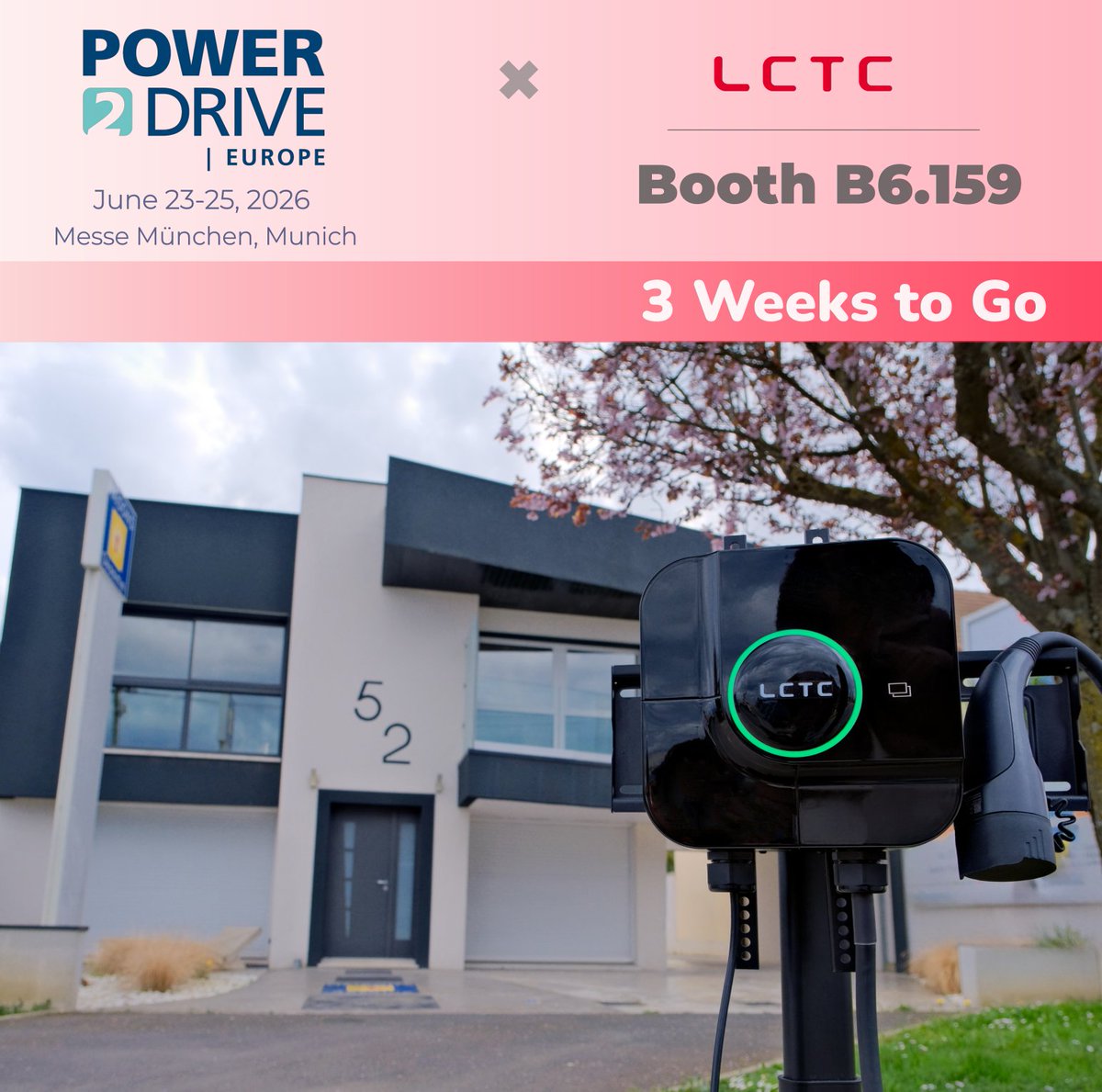 linkcharging's tweet photo. ⚡ 𝟑 𝐰𝐞𝐞𝐤𝐬 𝐭𝐨 go untill Power2Drive 2026 🇩🇪
H-Series or S-Series — we've got AC charging covered, from home to commercial.
📍 𝐁𝐨𝐨𝐭𝐡 𝐁𝟔.𝟏𝟓𝟗 | 📅 June 23–25 | Messe München
💬 C𝐨𝐦𝐞 𝐟𝐢𝐧𝐝 𝐮𝐬 𝐚𝐭 𝐭𝐡𝐞 𝐛𝐨𝐨𝐭𝐡! 😉
#LCTC #Power2Drive #EVCharging #Munich https://t.co/hvbr2pUxpx