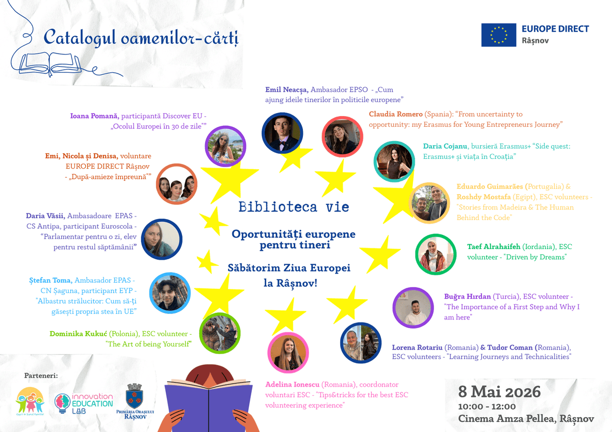 9Litera's tweet photo. Ziua Europei sărbătorită la Râșnov: „Biblioteca vie – oportunități pentru tineri” https://t.co/SWP5npuGsp https://t.co/bLuY8WlHYv