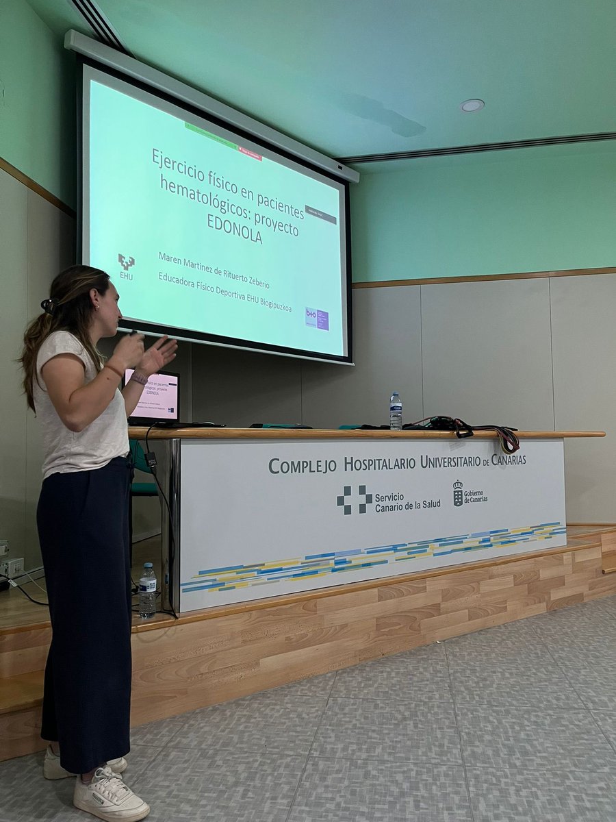 ixazebe's tweet photo. Visión desde Hematología del impacto del ejercicio físico adaptado e individualizado en pacientes con linfoma. Gracias al  Hospital Universitario de Canarias
por la invitación! #edonola #osakidetza #EHU #Biogipuzkoa https://t.co/e74wH2TdpD