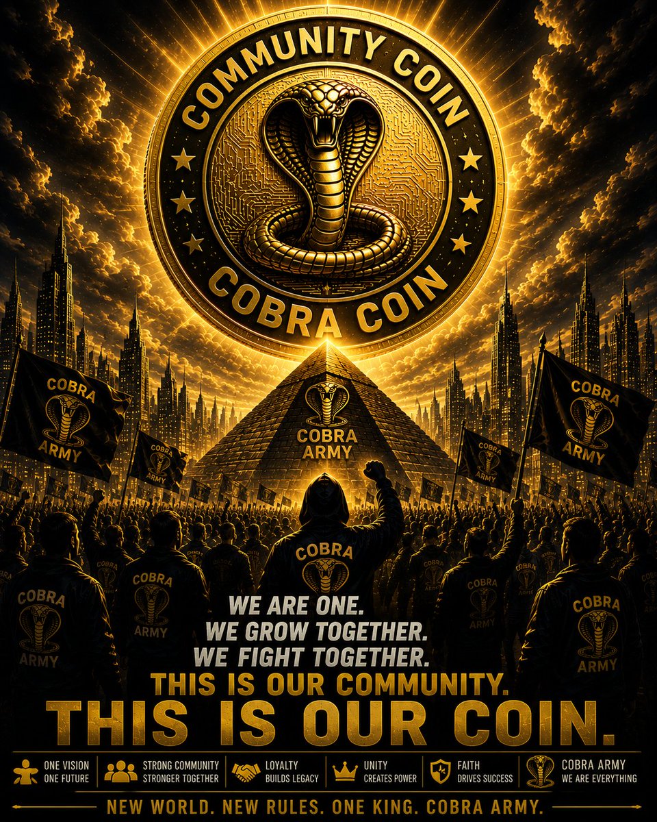 We’re not here for one day hype.  
We’re here to build a real community that lasts 🐍

Slow growth.  
Strong foundation.  
Long-term vision.

#CobraArmy #Solana #SOL #SolanaEcosystem #SolanaNFT #SolanaDeFi #SolanaCommunity #SolanaChain