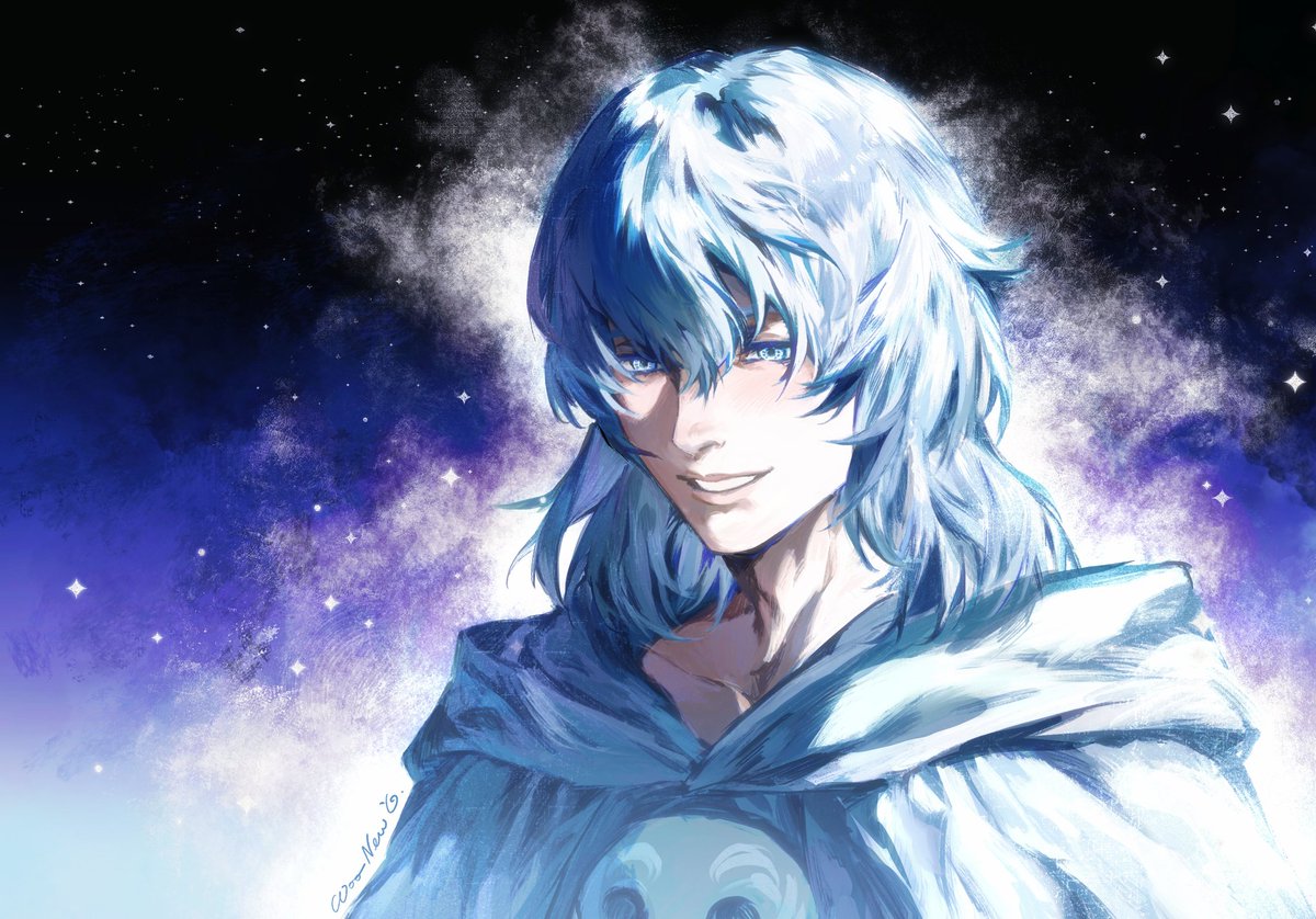 WooNew_'s tweet photo. 在无数的繁星之中，出现在我面前的是你，我感到很幸福。
#FFXIV #FF14 #FF14art #テミス #Themis https://t.co/U9iTKk8fIf