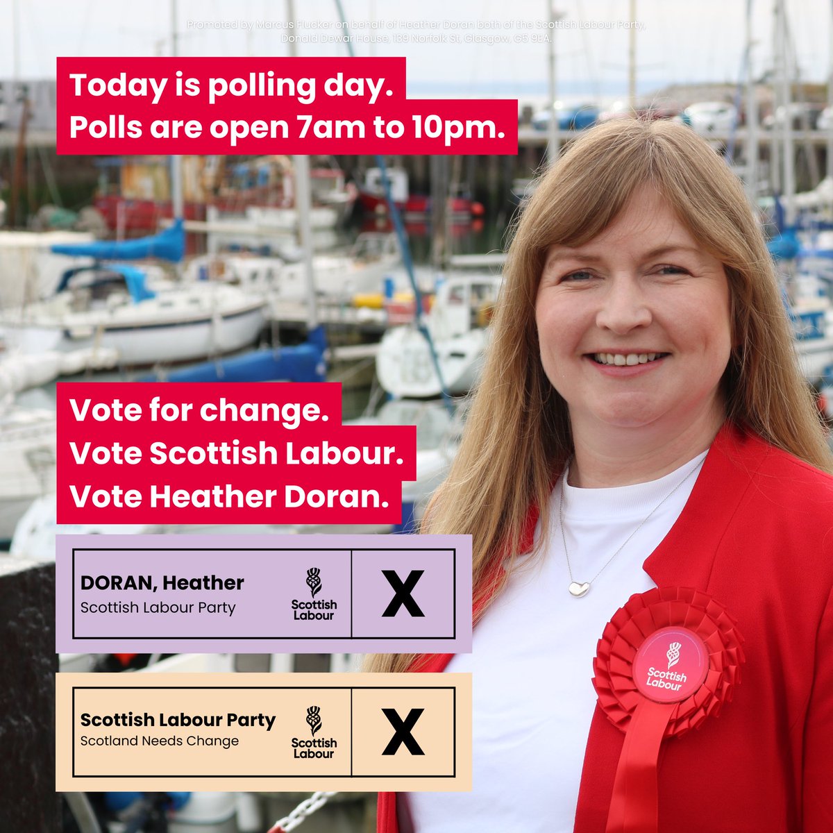 AngusLabour's tweet photo. Today is our chance for change in Angus. 

🏴󠁧󠁢󠁳󠁣󠁴󠁿 Vote Scottish Labour. 

🌹 Vote Heather Doran. 

‼️ Vote to beat the SNP. https://t.co/GrpIsmP8Dq