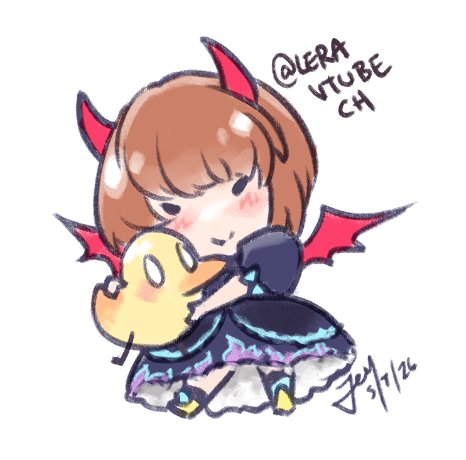 xephon3000's tweet photo. Thank you @jey_vt for the super cute sketch of @LeraVtubeCh ! #Duckult https://t.co/UyVLJeSBAA