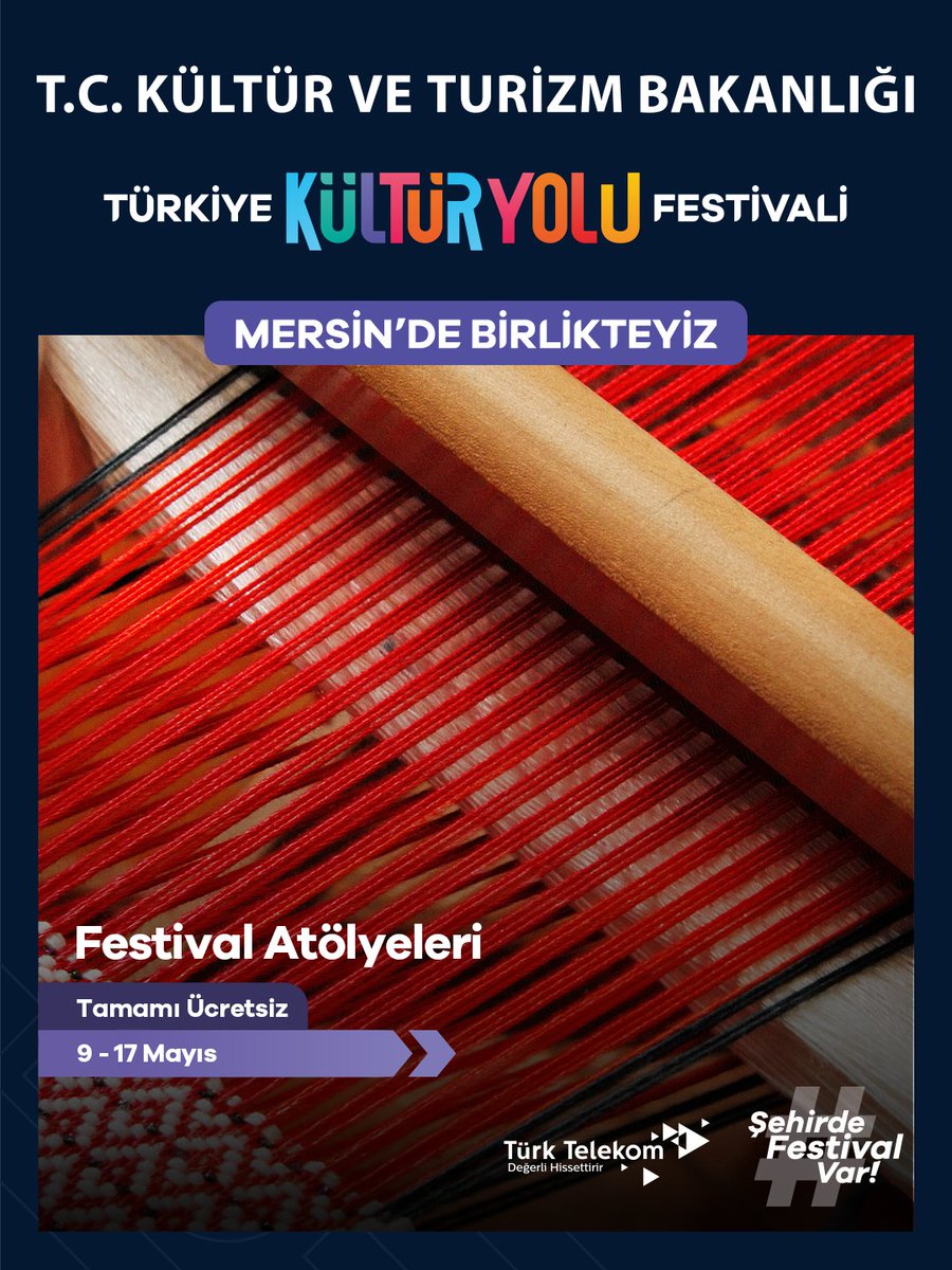 turkiyeky's tweet photo. Mersin’de üretim ve keşif bir arada! ✨

Bağlama yapımı, çömlekçilik, dokumacılık ve iğne oyası gibi atölyeler geleneksel el sanatlarını deneyimlemek isteyenleri bekliyor. 🧵 https://t.co/1kiS5vYQQj