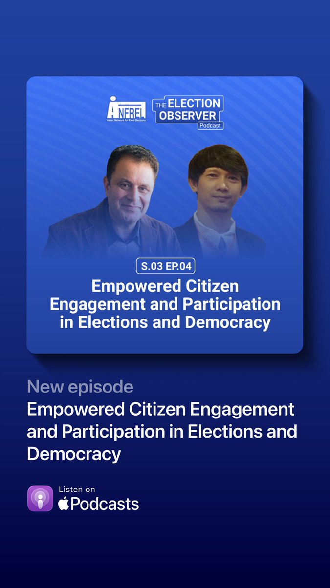 Anfrel's tweet photo. Stream Season 3 Episode 4 of @Anfrel's #TheElectionObserver podcast where we discuss empowering the electorate in participating and engaging in elections and democratic exercises via:

Apple Podcasts: https://t.co/Fs4rHYvTEV
Spotify: https://t.co/V2uoKAqYn2 https://t.co/jcRmFAdOAI