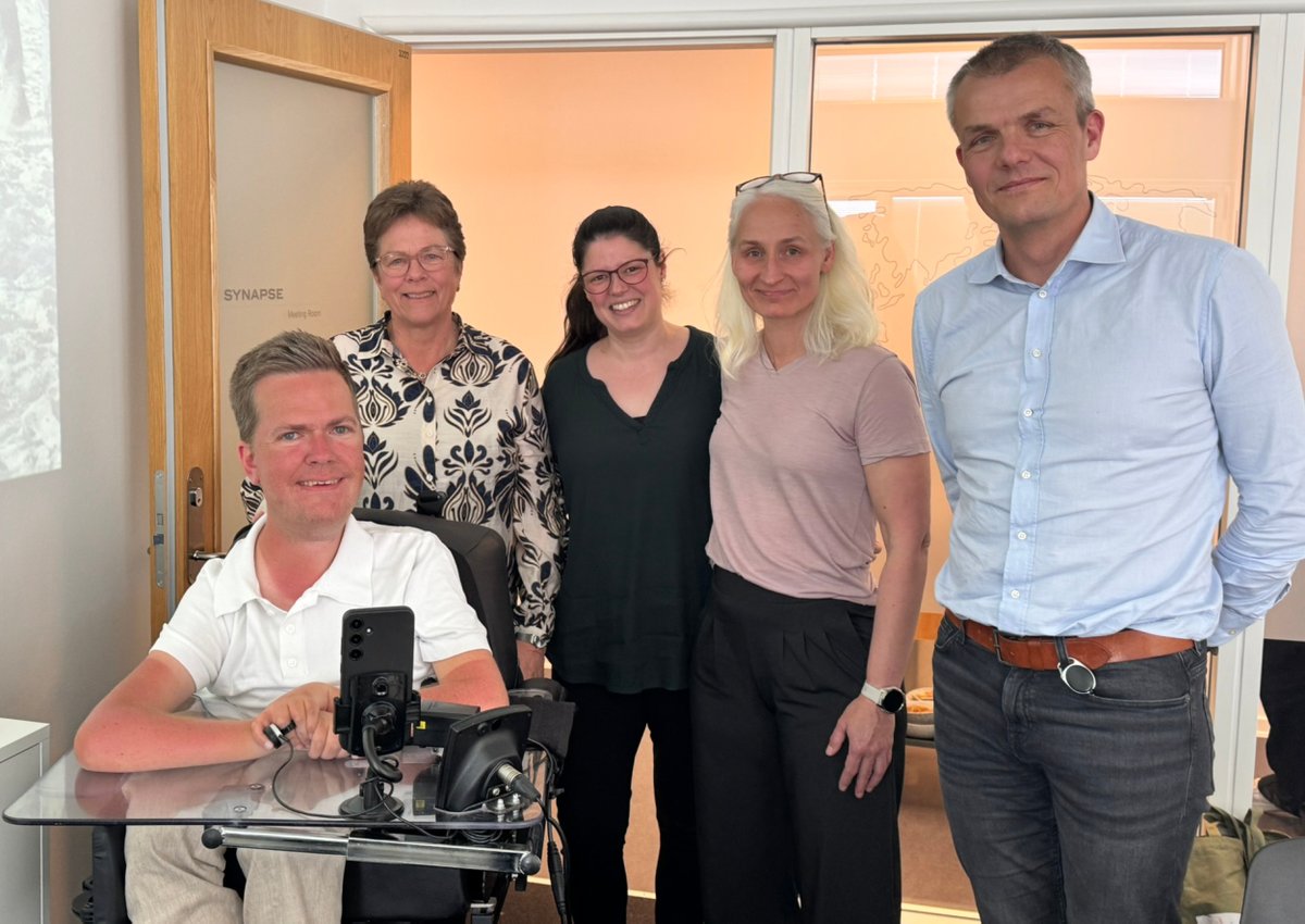 NMDPharma's tweet photo. How do you get an extra dose of motivation in your workday?

At NMD Pharma, we recently had the immense pleasure of welcoming Stefan Bos, who lives with SMA, and his caregiver, Erna Speelman, who is also his mother, to our offices in Aarhus.

Stefan lives with spinal muscular atrophy (#SMA), but, as he puts it: “I have SMA, I am not SMA.”

During his visit, Stefan met with colleagues across #NMDPharma, toured our in-house laboratory facilities, and shared his personal story of living with SMA. He gave us valuable insights into his everyday life, what works, what does not, and what continued movement would mean to him.

Stefan also shared a message that resonated with all of us: “If you can help me keep the movement in my finger, support my voice, and support my breathing, I would be very appreciative.”

For our #scientists and teams working to advance small-molecule drug candidates designed to enhance #MuscleFunction and endurance in people living with #NeuromuscularDiseases, Stefan’s visit was a powerful reminder of why individual patient stories must remain central to #DrugDevelopment.

At NMD Pharma, we are dedicated to improving the lives of people living with neuromuscular diseases, and we value the voices, experiences, and perspectives of #Patients and #Caregivers. Their insights help shape how we think about research, clinical development, and the potential impact of our work.

Thank you to Stefan and Erna, for sharing your story, your valuable perspectives, and your world with us 🙏🏻

#SMA #SpinalMuscularAtrophy #NeuromuscularDisease #DrugDevelopment #RareDiseases #LifeSciences #PatientCommunity