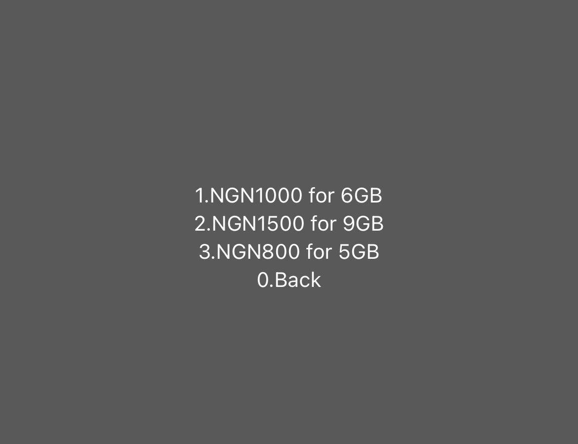 Very cheap data on MTN 🔥🔥

If you are using MTN, try this code *121*236# 

₦800 for 5gb
₦1,000 for  6gb 
₦1,500 for 9gb 

Thank me later