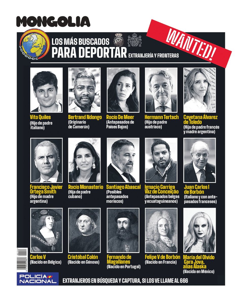 🕵 Mongolia filtra el archivo de los más buscados para deportar.

🗞 Ya disponible #RevistaMongolia de mayo ¿Te la mandamos a casa? ➡ revistamongolia.com/suscripciones
